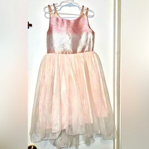 Cat & Jack Girls Sparkle Ombre Dress Pink Blush, Size S